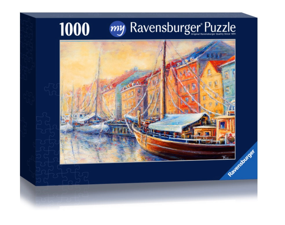 Puzzle «Scena del porto di Copenaghen»
