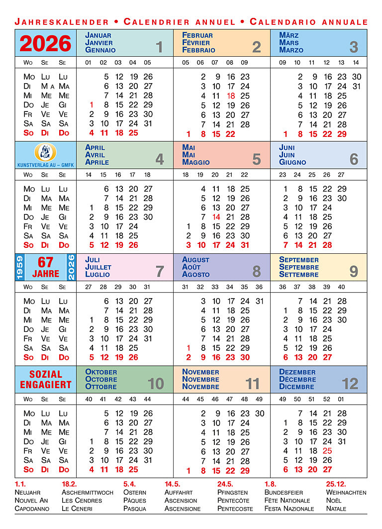Calendario 2026