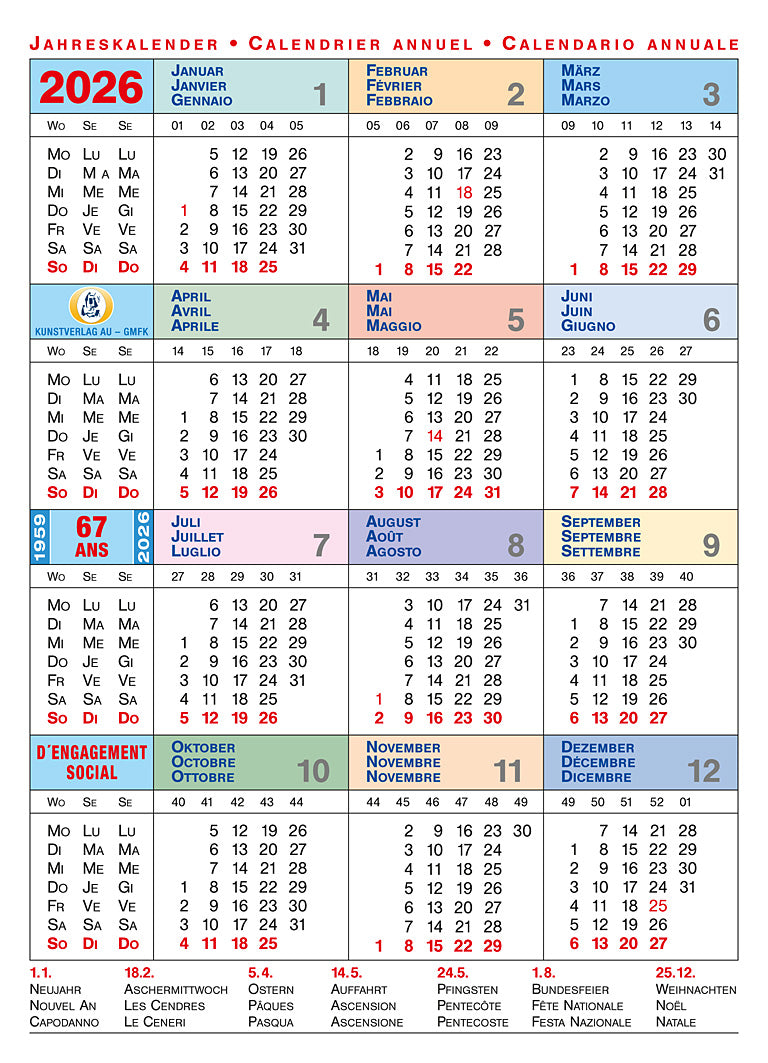 Calendario 2026