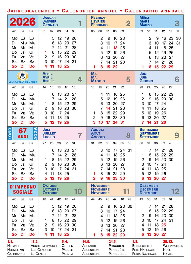Calendario 2026