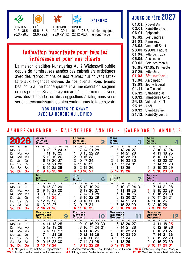 Calendrier 2027