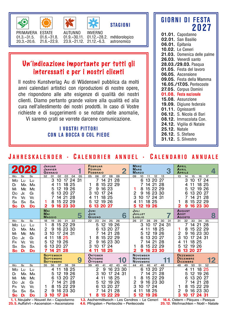 Calendrier 2027