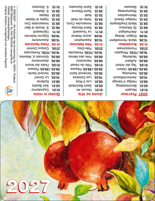 Calendrier de poche Grenades 2027