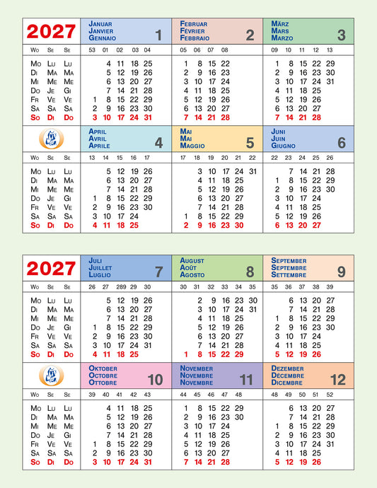 Calendrier de poche Fleurs des prés 2027