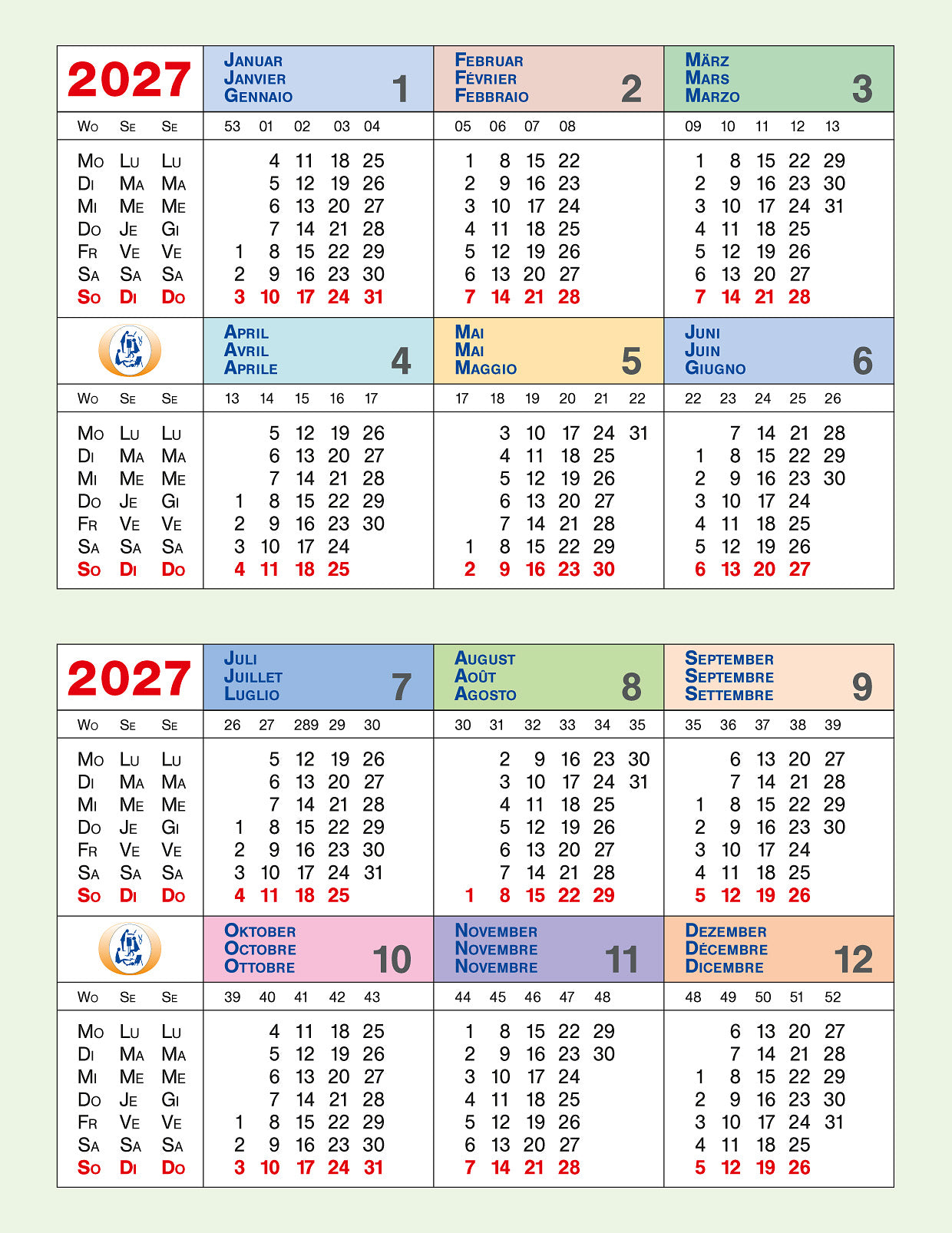 Pocketkalender Wiesenblumen 2027