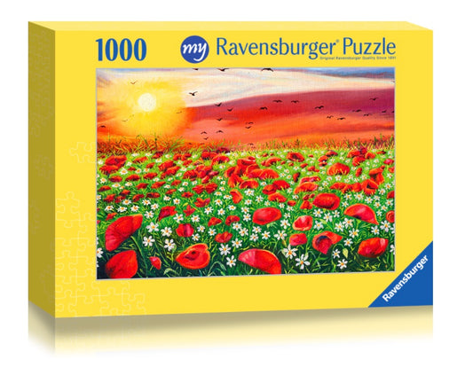 Puzzle «Gänseblümchen mit Mohnblumen»